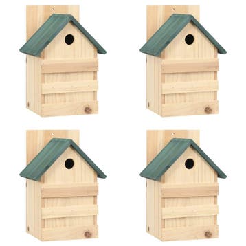 vidaXL Vogelhuisjes 4 st 23x19x33 cm vurenhout, Verzenden, Nieuw