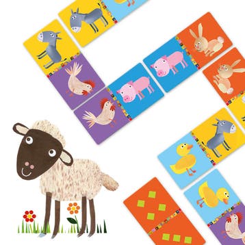 Djeco educatief spel domino boerder van €8,99 voor €8,90, Kinderen en Baby's, Ophalen of Verzenden, Nieuw