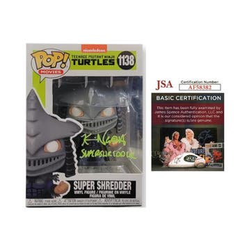 Signed Funko Pop TMNT  Super Shredder 1138 Signed Kevin Nash, Verzenden, Nieuw