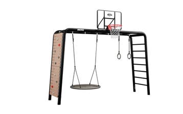 Speeltoestel met basketbal, klimmuur en nestschommel - BE..., Ophalen of Verzenden, Nieuw