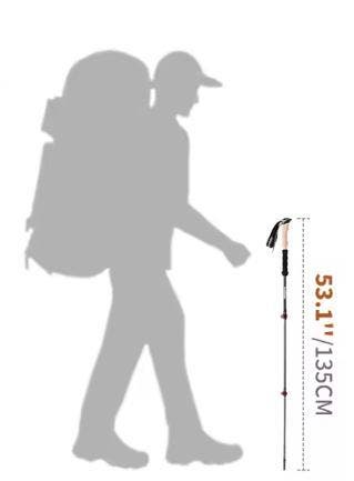 Trekking Stokken Set 2 Carbon Lichtgewicht Verstelbaar, Diversen, Wandelstokken, Verzenden, Nieuw