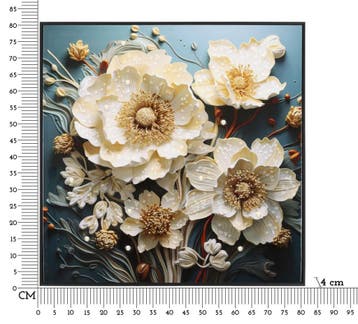 LAQUARED MUUR HIJGEN MET FRAME NARCY -B- CM 82X4X82, Ophalen of Verzenden, Nieuw