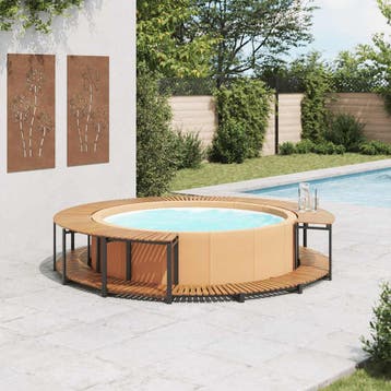 vidaXL Spa-ombouw 273x53 cm massief acaciahout, Verzenden, Nieuw