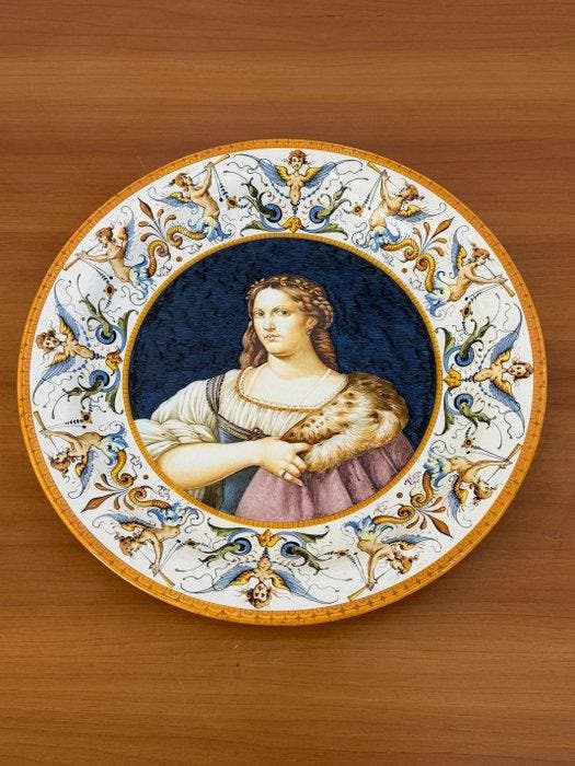 Ginori - Schotel - Porselein - La Fornarina van Rafaël, Antiek en Kunst, Antiek | Glas en Kristal