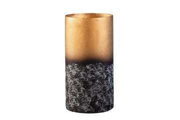 Decoratieve vaas ABSTRACT 30cm goud metaalpatina handgemaakt, Huis en Inrichting, Woonaccessoires | Vazen, Ophalen of Verzenden