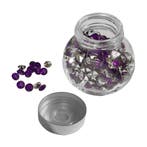 Decoratieve siersteentjes in mini glazen flesje (paars, 480, Ophalen of Verzenden, Nieuw
