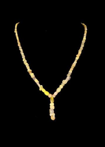 Oud-Romeins Geel Glas Kralenketting (Zonder minimumprijs)