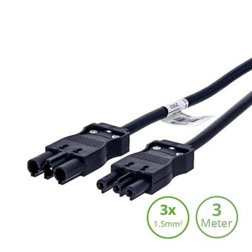 3-SWP VERLENGSNOER | 3.0 METER | 3×1.5mm², Nieuw