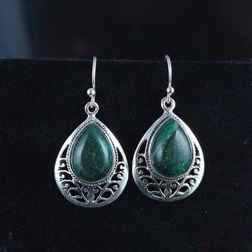 Zilver - Oorbellen - Jaspis van sterlingzilver