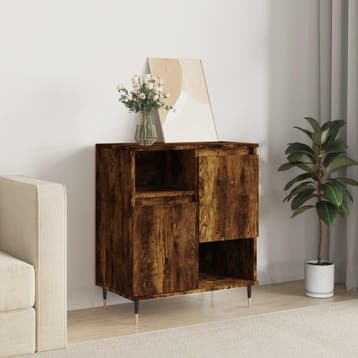 vidaXL Dressoir 60x35x70 cm bewerkt hout gerookt, Huis en Inrichting, Verzenden, Nieuw, Overige houtsoorten, Minder dan 50 cm