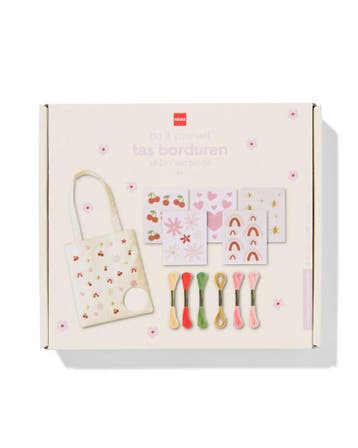 HEMA Knutselpakket tas borduren 36x42cm met borduurpatronen, Verzenden, Nieuw