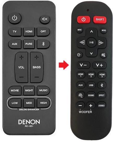 Denon RC-1251 afstandsbediening - Geschikt voor: DHT-S217, Audio, Tv en Foto, Afstandsbedieningen, Verzenden