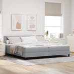 vidaXL Boxspringbed met kussen Lichtgrijs 200 x 200 cm Stof, Verzenden, Nieuw, Stof