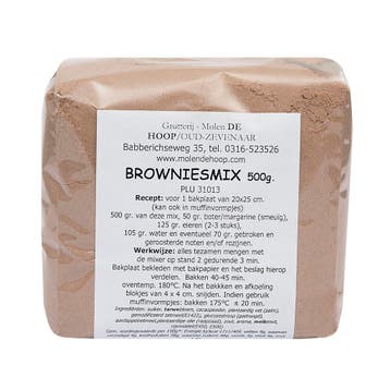 Molen de Hoop Brownie mix 500gr, Verzenden, Nieuw