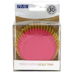 Cupcake Vormpjes PME Roze met Gouden Rand 30 stuks**, Hobby en Vrije tijd, Taarten en Cupcakes maken, Verzenden, Nieuw