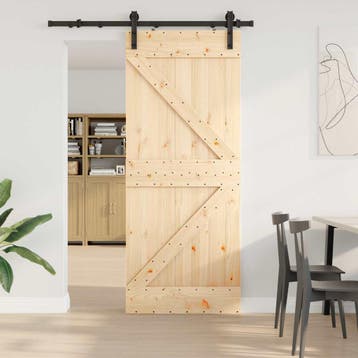 vidaXL Schuifdeur NARVIK 85 x 210 cm (152,5 cm) Naturel en, Doe-het-zelf en Verbouw, Verzenden, Nieuw