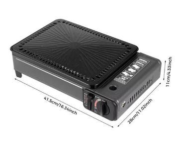 Draagbare camping grill gasfornuis met grillplaat set, Verzenden, Nieuw
