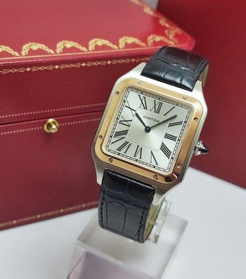 Cartier - Santos Dumont Extra-Large Gold/Steel - W2SA0017 -, Nieuw