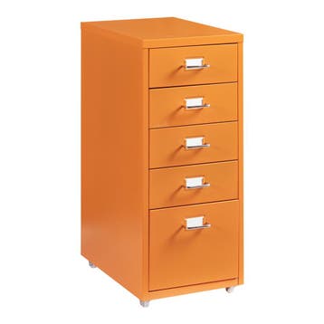 Kantoorkast Kökar ladekast op wielen 69x28x41 cm oranje [en., Verzenden, Nieuw