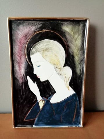 Madonna Italiaans ontwerp - Plaquette - Porselein