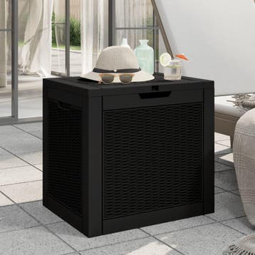 vidaXL Tuinbox 55,5x43x53 cm polypropeen zwart, Tuin en Terras, Verzenden, Nieuw