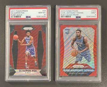 2015, 2017 Panini Prizm - Karl Anthony Towns & DeAaron Fox -, Nieuw