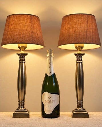 Williams Sheffield - Tafellamp (2) - Pilaar Lampen - Zilver,