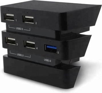 5 Poorts USB Hub voor PS4 Pro - Dobe PS4 Morgen in huis!, Ophalen of Verzenden, Zo goed als nieuw, PlayStation 4