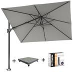 Voyager T2 zweefparasol 270x270 cm Manhattan met 90KG voet, Tuin en Terras, Parasols, Ophalen of Verzenden, Nieuw