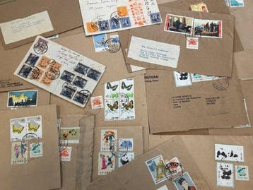 China 1980 - Een lot postzegels, brieven en uitgesneden, Postzegels en Munten, Gestempeld