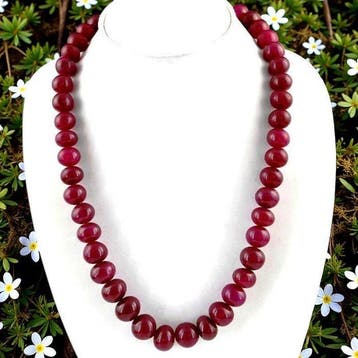 Zeer mooie ketting, handgemaakt, met ronde, platte