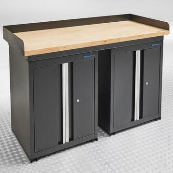 Datona Werkbank PRO - bamboe werkblad - 2 werkplaatskasten -, Ophalen of Verzenden, Nieuw