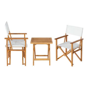 Bistroset Capistrello 3-delig tuintafel met 2 tuinstoelen ho, Verzenden, Nieuw