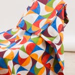 BA169 - Multikleurige geometrische stof – Retro Pop-motief -