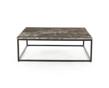 Salontafel Rico vierkant 98x98cm - zwart | Eleonora, Ophalen of Verzenden, Nieuw