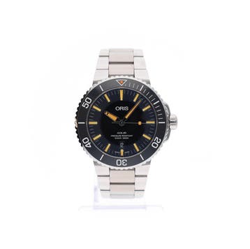 Oris Aquis Date 43,5mm 733-7730-4159; Automatisch Heren H..., Overige merken, Staal, Polshorloge, Ophalen of Verzenden