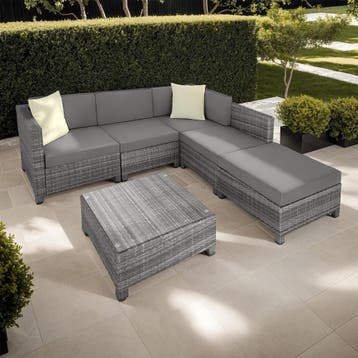 Rotanlounge met aluminium frame, Tuin en Terras, Tuinsets en Loungesets, Verzenden, Nieuw