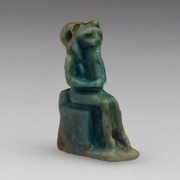 Oude Egypte, late periode Faience Amulet van Sekhmet - 16 mm