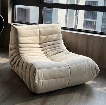 Bean Bag Zitbank – Groene Lounge Relaxstoel Togo Bank Dupe, Verzenden, Nieuw, Groen, Overige typen