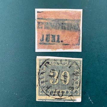 Pruisen 1866 - Innerdienst - Michel 20/21, Gestempeld