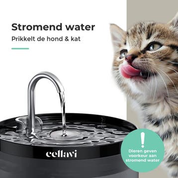 Cellavi R3A-X - Draadloze RVS Drinkfontein Kat met Sensor -, Ophalen of Verzenden, Zo goed als nieuw