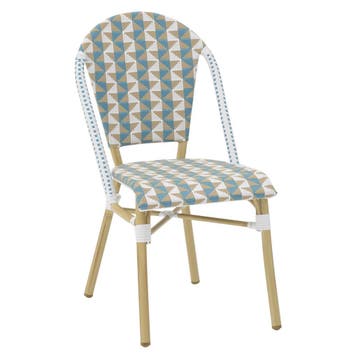 Stoel | MONICA | Aluminium Rotan/Aluminium | Turquoise |, Verzenden, Nieuw in verpakking