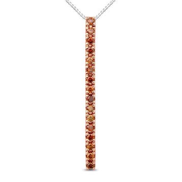 Hanger - 14 karaat Roségoud, Witgoud - 0.19ct. tw. Orange