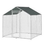 Kippenren Wels buitenren 2x2x2 m donkergroen pro.tec, Dieren en Toebehoren, Verzenden, Nieuw