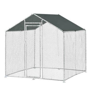 Kippenren Wels buitenren 2x2x2 m donkergroen pro.tec, Verzenden, Nieuw