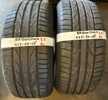 2x225-50-16 bridgestone zomer 5.5mm €60 per band 225 50 16, Ophalen, Gebruikt, 16 inch, Band(en)