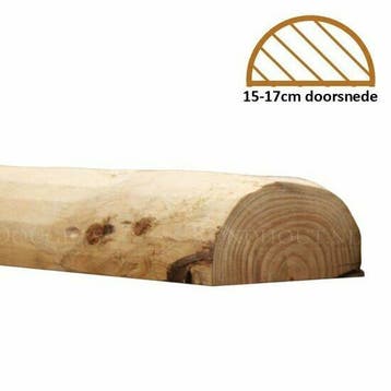 Douglas halfronde palen geschild | Doorsnede 15/17 cm, Le..., Verzenden, Nieuw