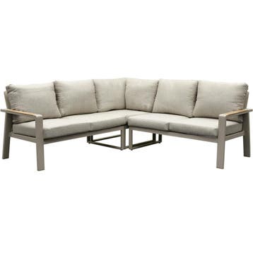 Lola hoek loungeset 3-delig aluminium latte zand, Tuin en Terras, Ophalen of Verzenden, Nieuw, Aluminium