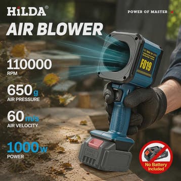 HILDA F019 Krachtige Snoerloze Luchtblazer - 1000W Turbo Ven, Verzenden, Nieuw