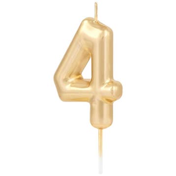 Cijferkaars Goud Glans #4, Verzenden, Nieuw